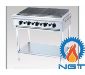 BẾP NƯỚNG THAN ĐÁ NHÂN TẠO 5 HỌNG ĐỐT CHÂN CAO